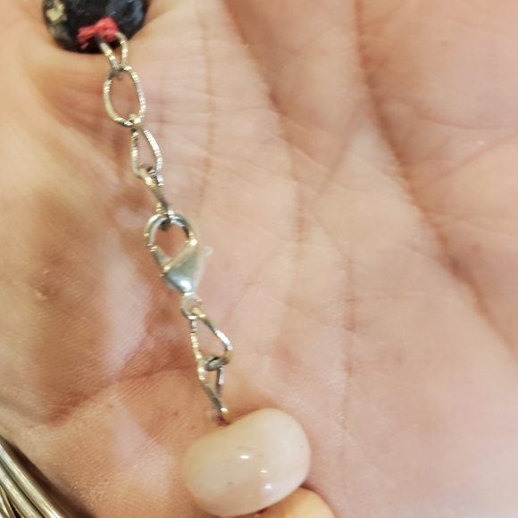 656cwt GENUINE AUSTRALIAN Opal necklace each pc 12-15mm. Gorgeous 20" - Picture 8 of 9